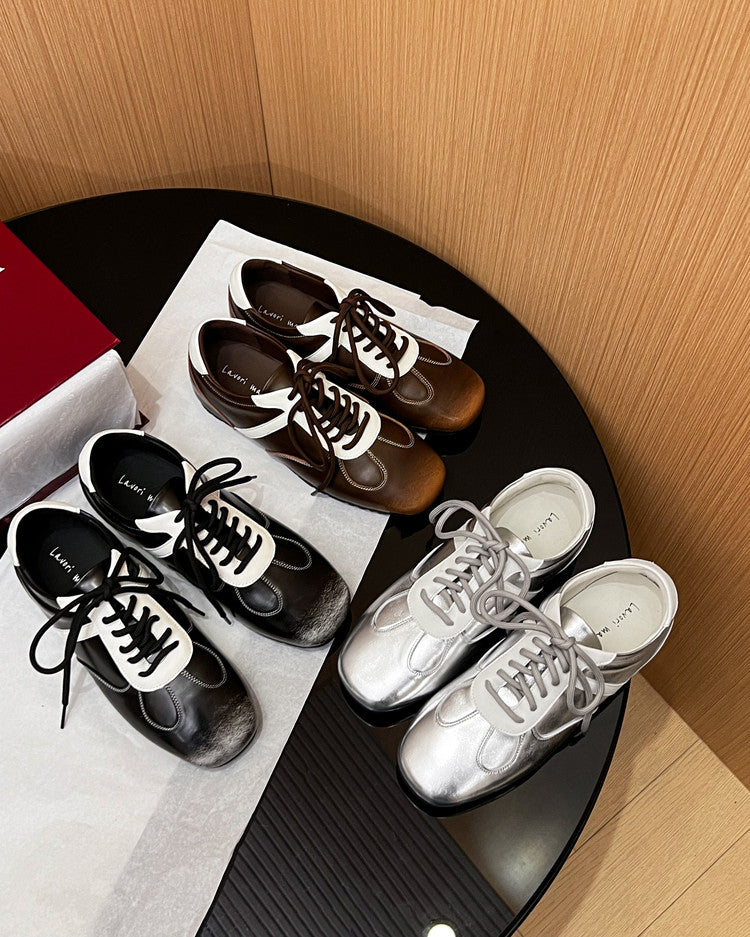 Karin Luna Casual Shoes Series~ Spot Goods Spot Goods Hot-selling Lace-up Hidden Heel Deep Mouth Single Shoes