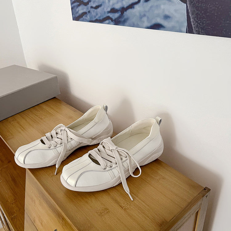 Karin Luna Casual Shoes Series~  In Stock Hot-Selling Versatile Lace-Up Casual Deep Mouth Flats