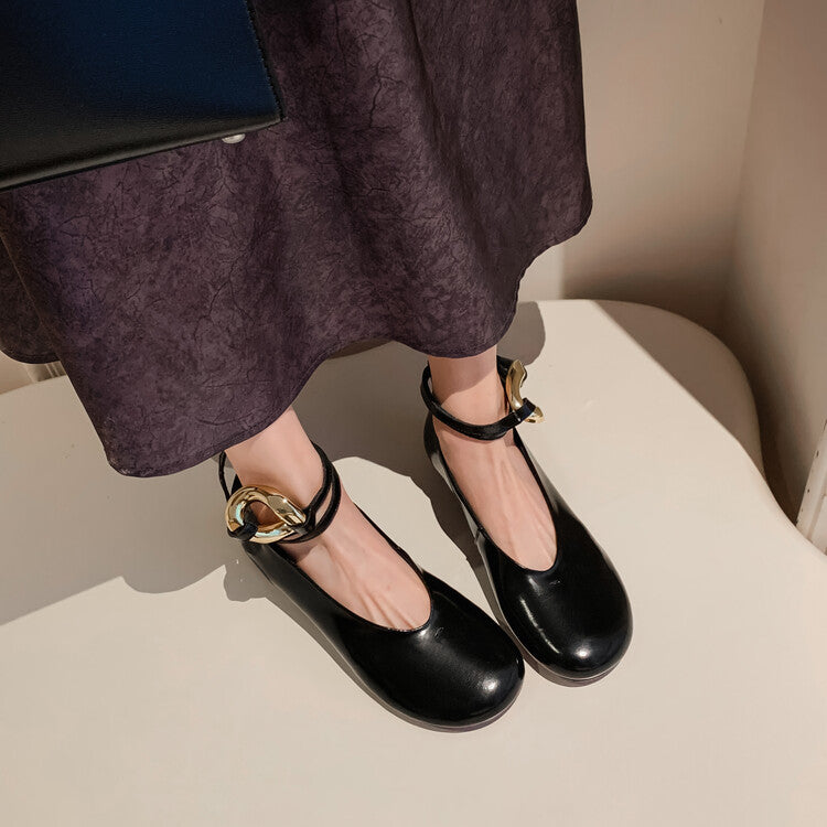 Karin Luna Big Hit Extremely purple~ Slimming V Detachable Two-Way Wear da Brand Height-Increasing Mary Jane Flats