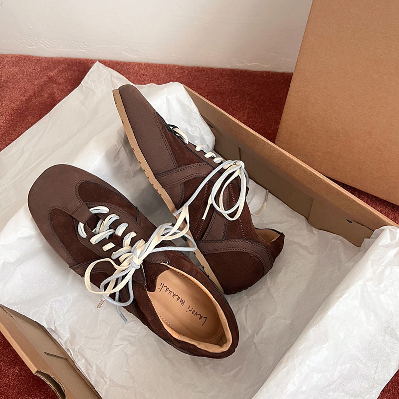 Karin Luna In Stock Spot Goods Casual Style Suede Lace-Up Height-Increasing Popular Single Shoes