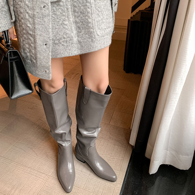 Karin Luna In Stock In Stock Classic Slip-On Straight Long Boots