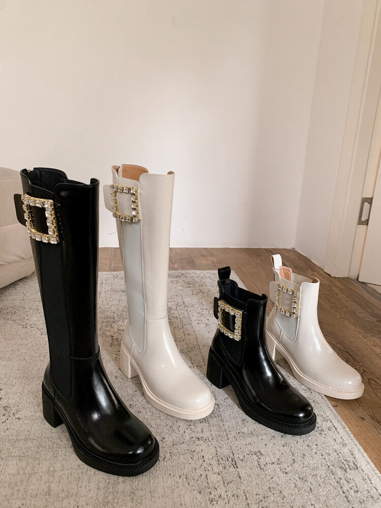 Karin Luna Bestseller Spot Goods Exquisiteness round Head Elastic Long Boots