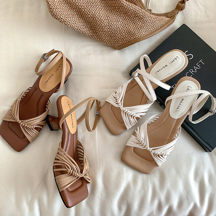 Karin Luna Handwoven Vacation Style~In stock Casual Versatile Sandals