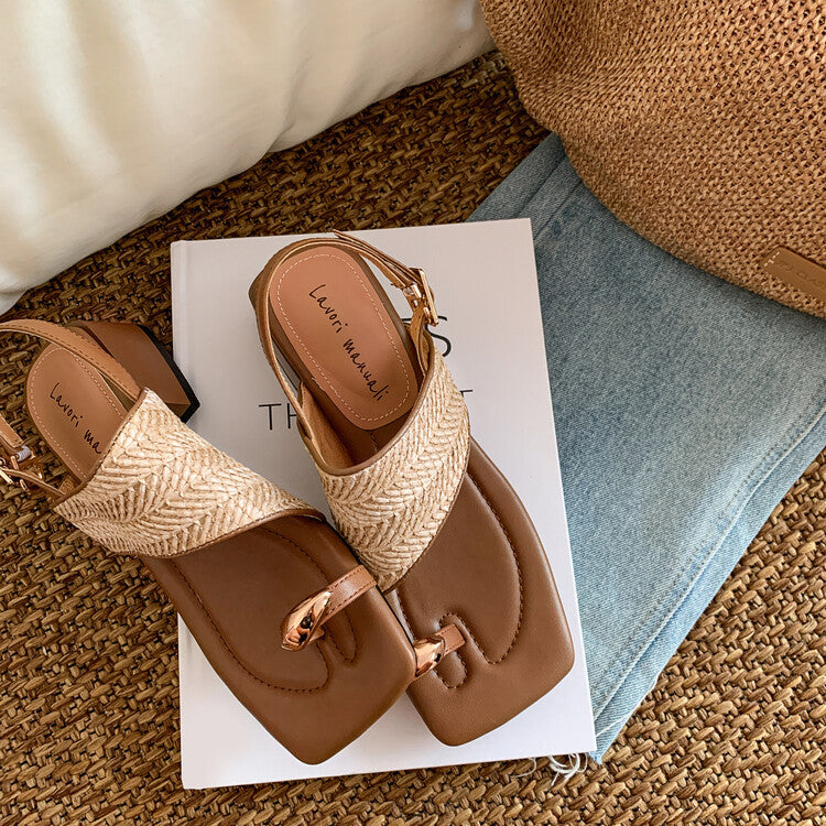 Karin Luna Hot Item Hot Item Spot Goods Featured Bestsellers Holiday Style Woven Sofa Sandals
