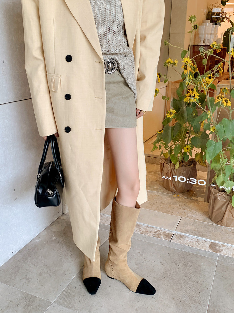 Karin Luna Color Block Inner Height Increase Mid-Calf Boots