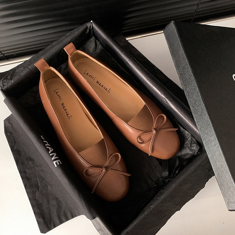 Karin Luna Full Layer Inside and Out~Basic Versatile Bow Hidden Heel Shoes