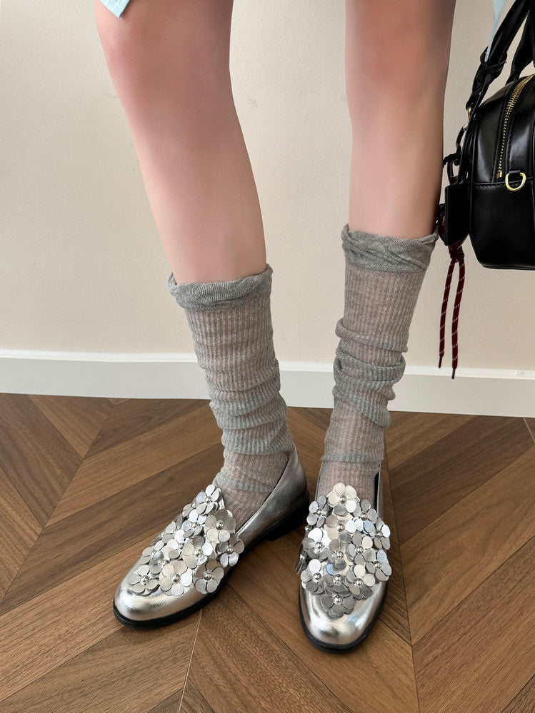 Karin Luna Casual Shoes Series~  Spot Goods In Stock Floral British Style Deep Mouth Single Shoes
