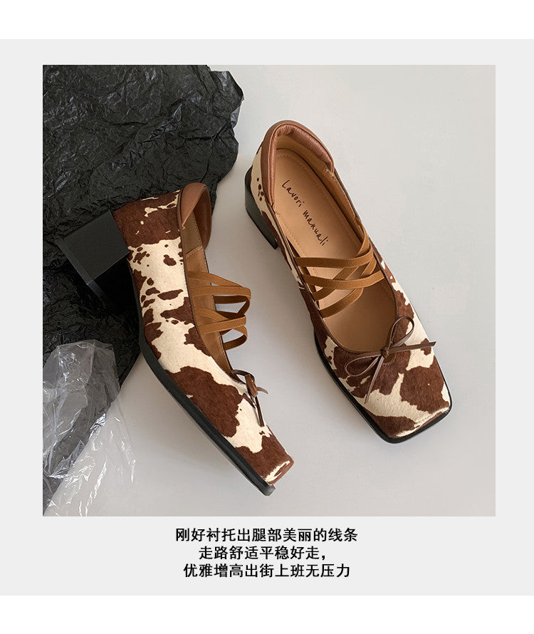 Karin Luna Hot Item Hot Item Xiaohongshu Hot Item  Comes with Bowknot Mary Jane Flats
