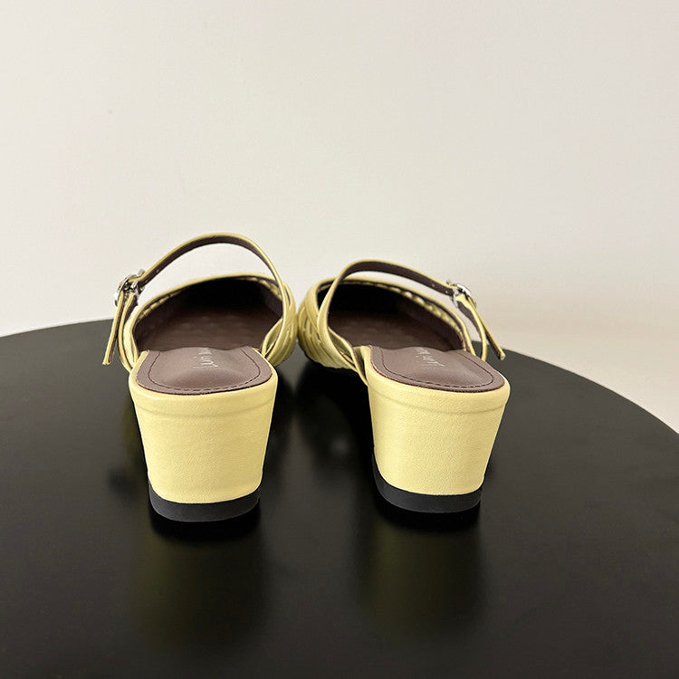 Karin Luna Casual Feel~In stock Pointed Toe Hollow Design Note Pointed Toe Slippers