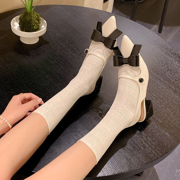 Karin Luna In Stock Spot Goods  Hot-Selling Closed-Toe Sandals  Full leather inside and out Sweet Bow