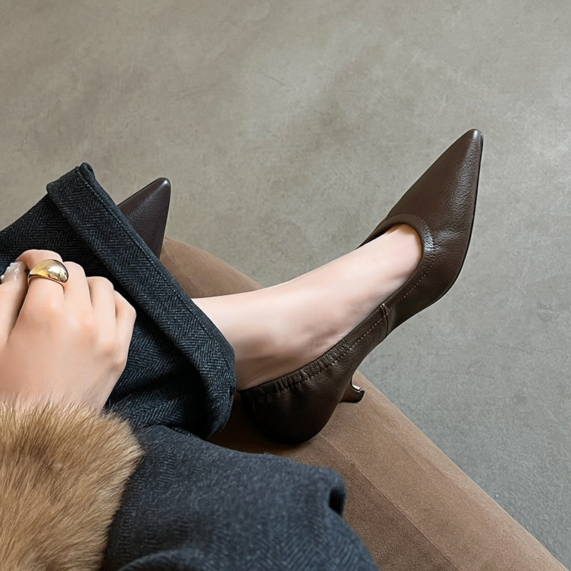 Karin Luna In Stock Spot Goods    Vintage Classic Style Shallow Mouth Single Shoes