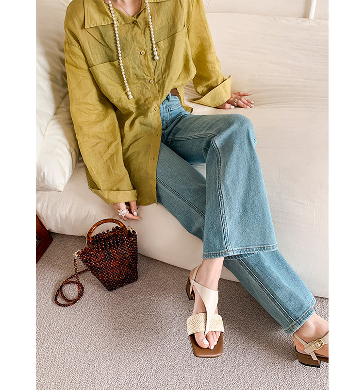 Karin Luna Classic Style  In stock  Basic versatile vacation style thong sandals