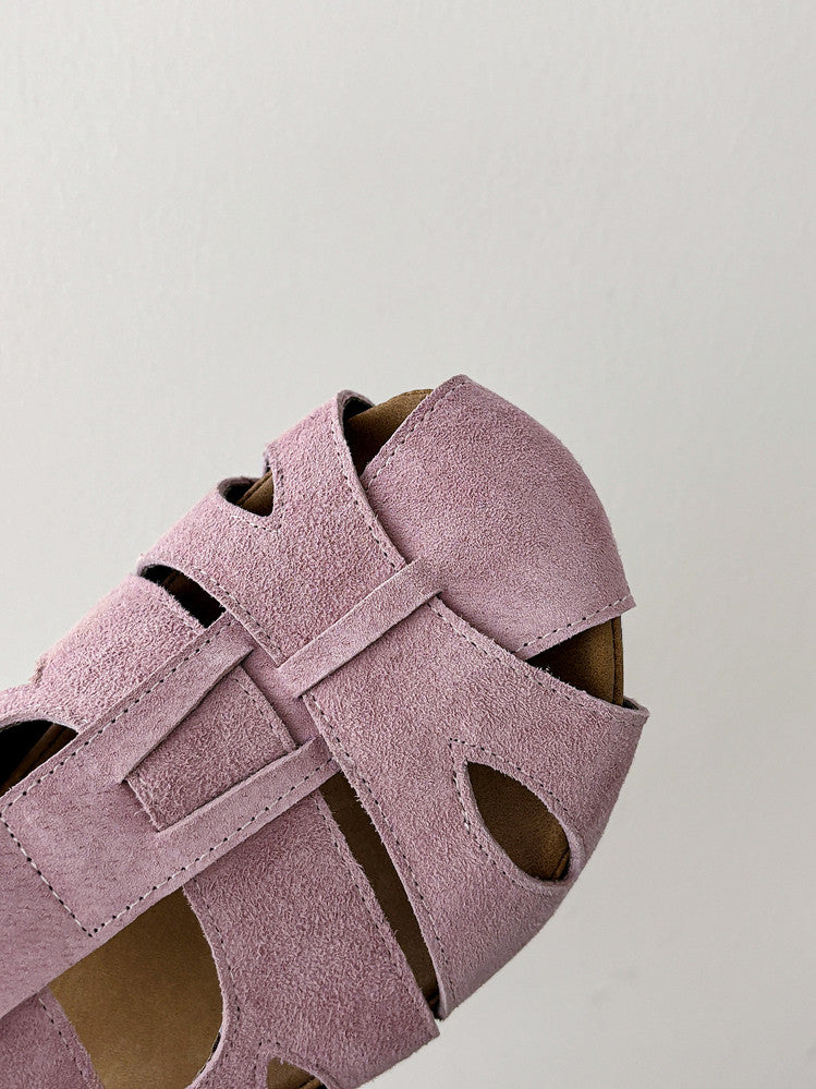 Karin Luna Full Layer Inside and Out~Basic Versatile Perforated Round Toe Birkenstock Slippers
