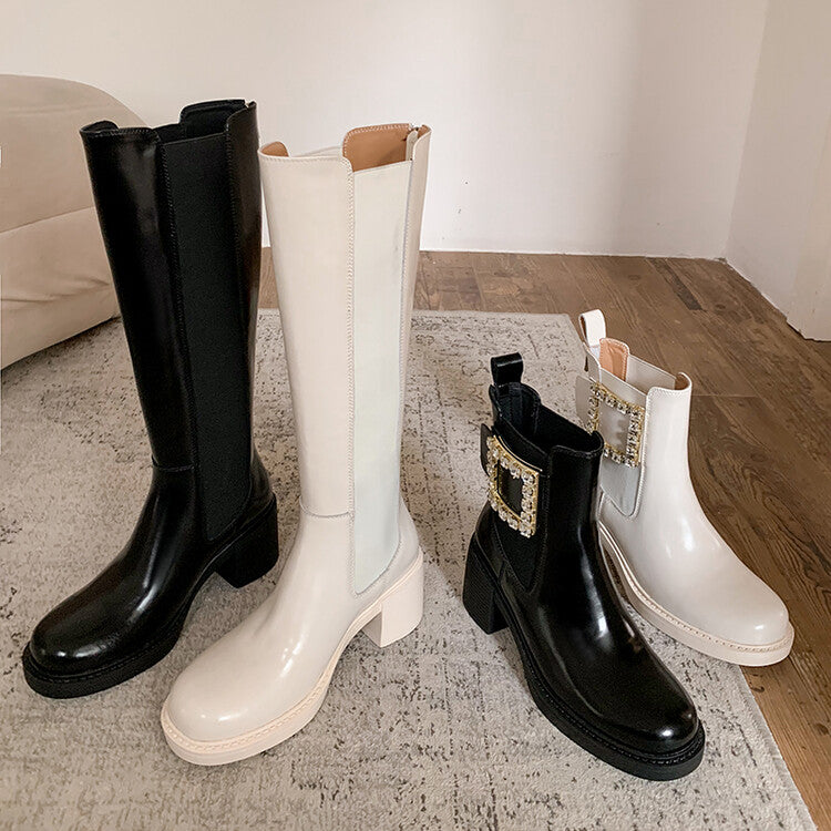 Karin Luna Bestseller Spot Goods Exquisiteness round Head Elastic Long Boots