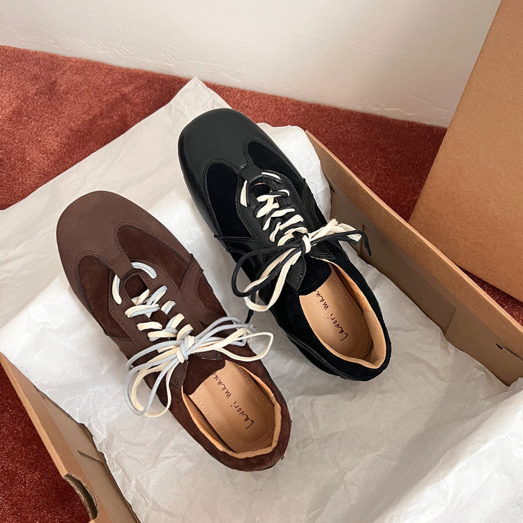 Karin Luna In Stock Spot Goods Casual Style Suede Lace-Up Height-Increasing Popular Single Shoes