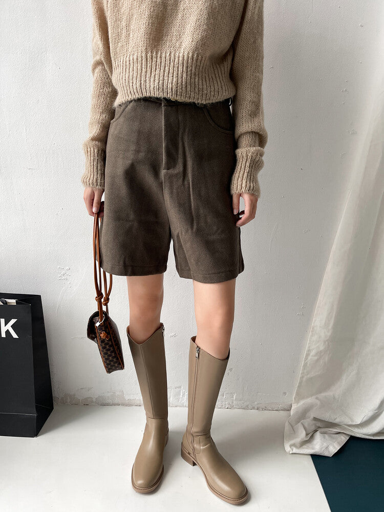Karin Luna In Stock  Cowhide Niche Versatile Style Knight Boots