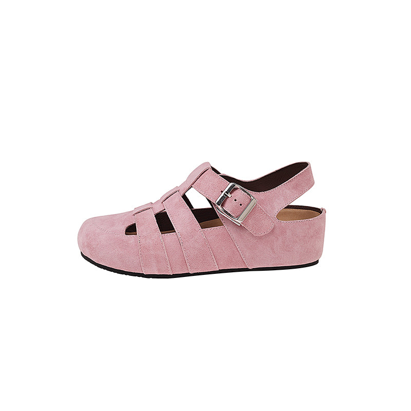 Karin Luna Full Layer Inside and Out~Basic Versatile Perforated Round Toe Birkenstock Shoes