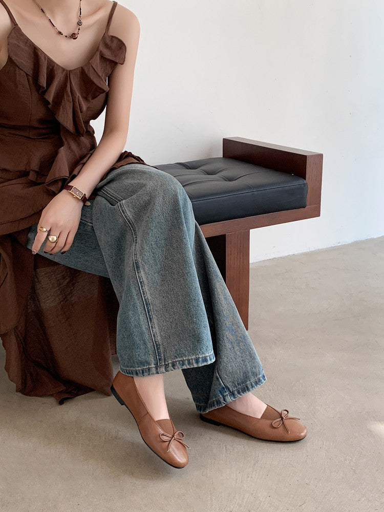 Karin Luna Full Layer Inside and Out~Basic Versatile Bow Hidden Heel Shoes