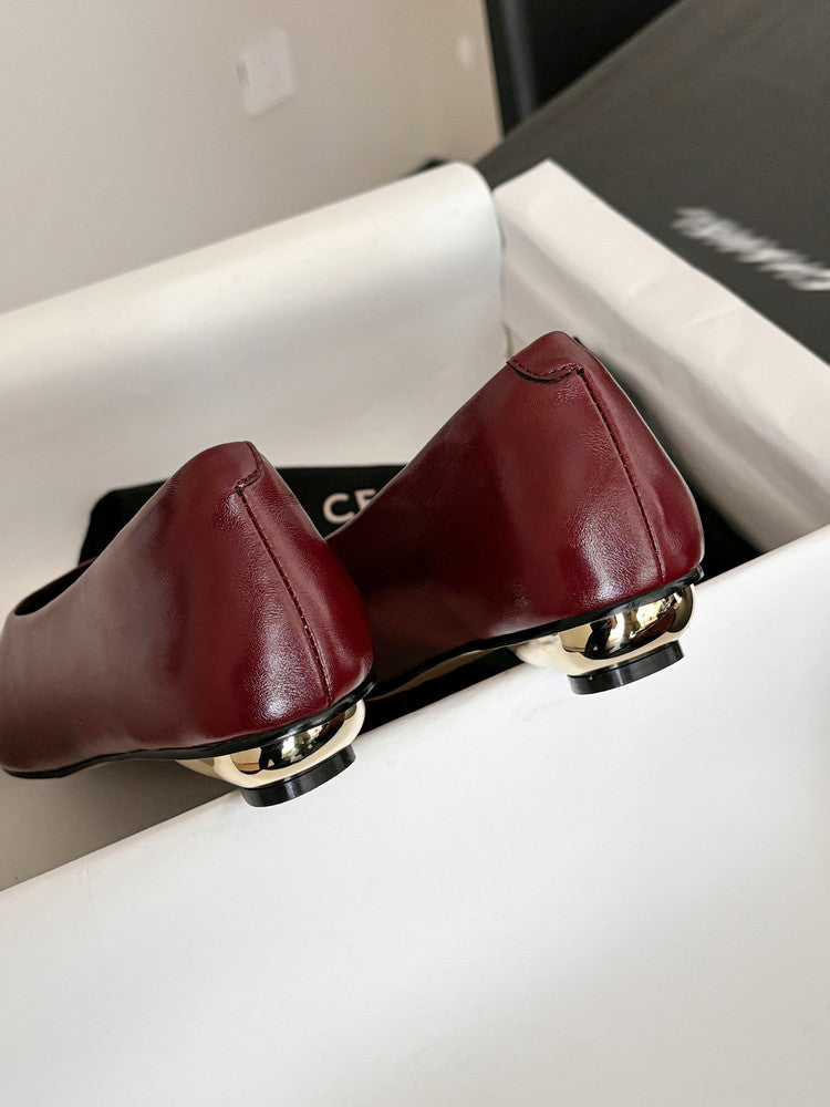 Karin Luna In Stock Spot Goods Classic three-color pointed toe metal heel shoes