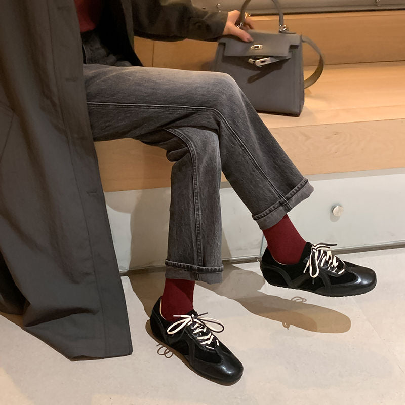 Karin Luna In Stock Spot Goods Casual Style Suede Lace-Up Height-Increasing Popular Single Shoes