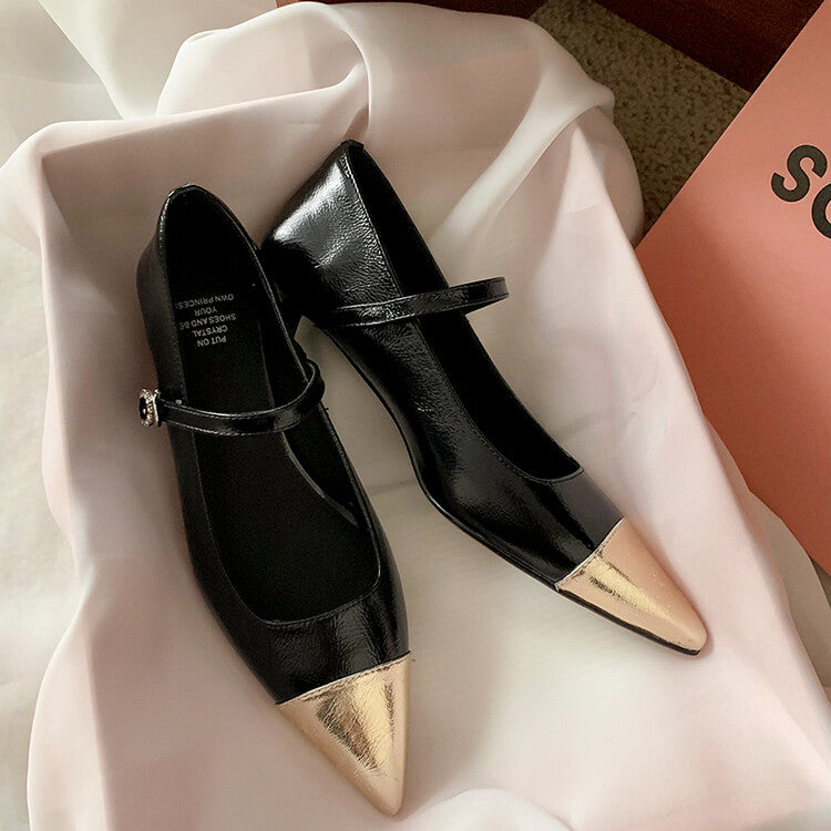 Karin Luna In Stock  Spot Goods In Stock  Classic Color Block Pointed Toe Hot-Selling Elegant Stiletto Pumps