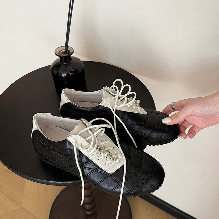Karin Luna Casual Shoes Series~  In stock Xiaohongshu Hot-Selling Lace-Up Thick-Soled Deep Mouth Single Shoes