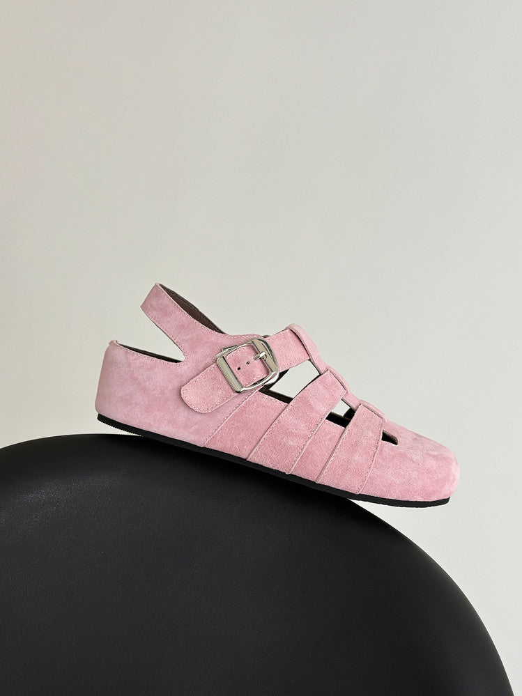 Karin Luna Full Layer Inside and Out~Basic Versatile Perforated Round Toe Birkenstock Shoes
