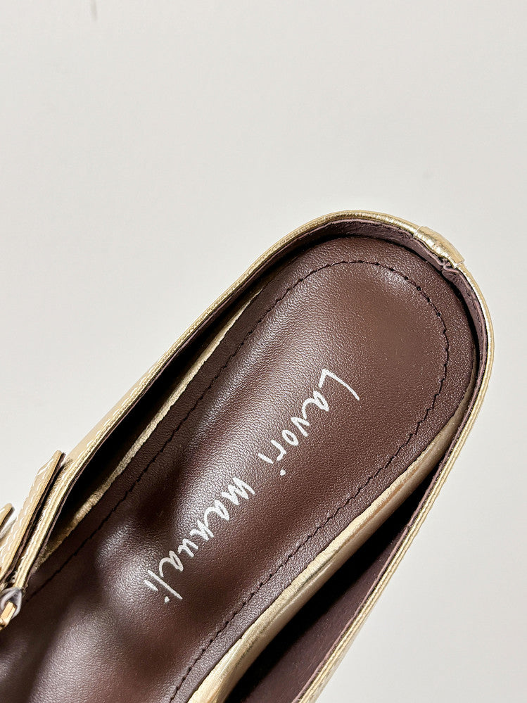 Karin Luna In Stock Spot Goods Hollow Woven One-Strap Closed-Toe Slippers