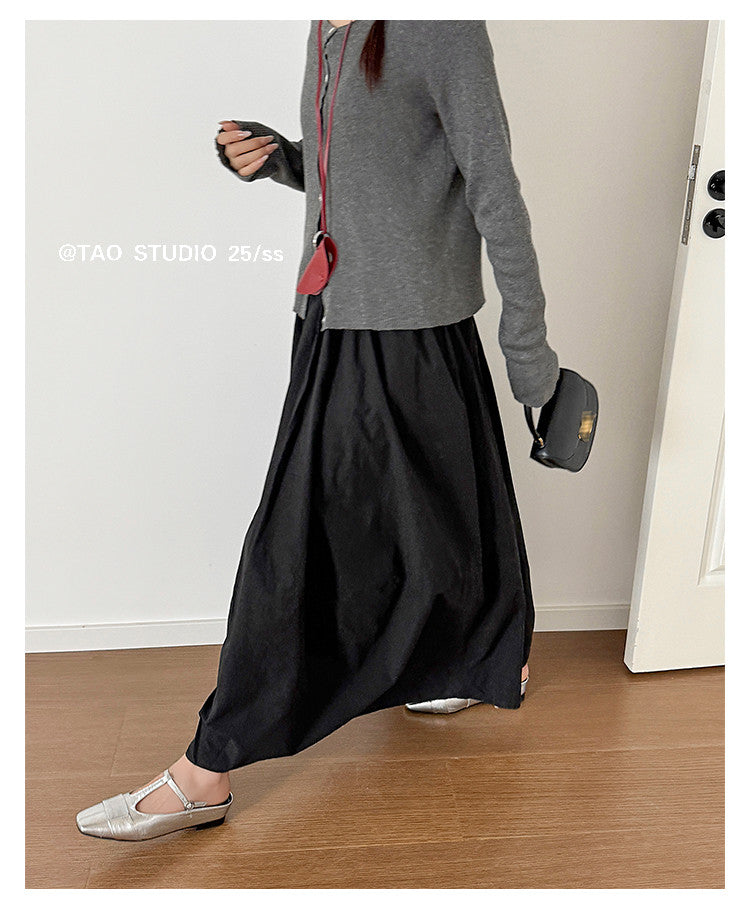 Karin Luna In Stock Spot Goods  t Square-Toed Full Leather Basic Slippers