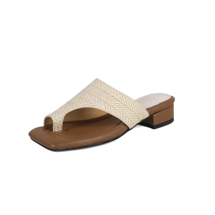 Karin Luna Bestseller  Popular  Data Hot-Selling Toe-Clip Straw Vacation Style Slippers