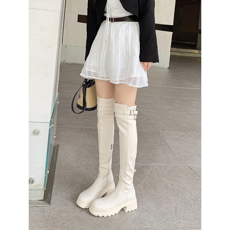 Karin Luna In Stock is the Way to Go！ Basic Thick-Soled Over-the-Knee Boots Super Soft Sheepskin Classic