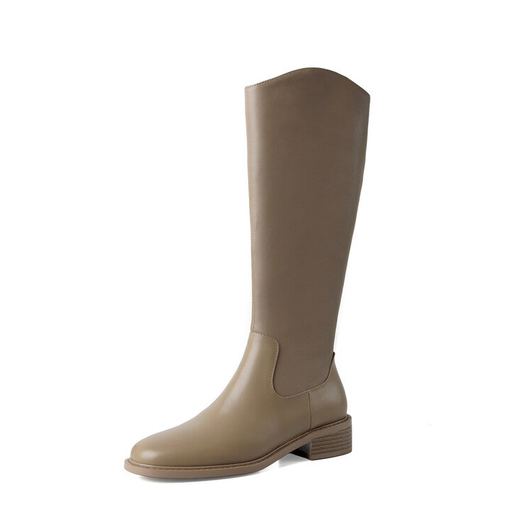 Karin Luna In Stock  Cowhide Niche Versatile Style Knight Boots