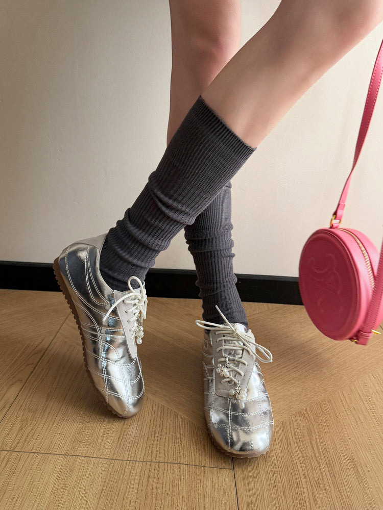 Karin Luna Casual Shoes Series~  In stock Xiaohongshu Hot-Selling Lace-Up Thick-Soled Deep Mouth Single Shoes