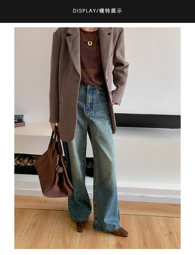 Karin Luna In Stock Spot Goods    Old Money Style Square Toe Suede Flats