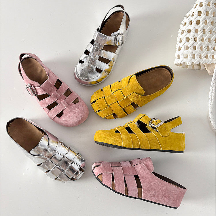 Karin Luna Full Layer Inside and Out~Basic Versatile Perforated Round Toe Birkenstock Shoes