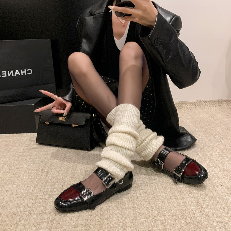 Karin Luna In Stock Spot Goods One-Strap Height-Increasing Belt Buckle Single Shoes