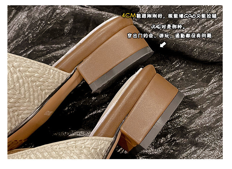 Karin Luna Bestseller  Popular  Data Hot-Selling Toe-Clip Straw Vacation Style Slippers