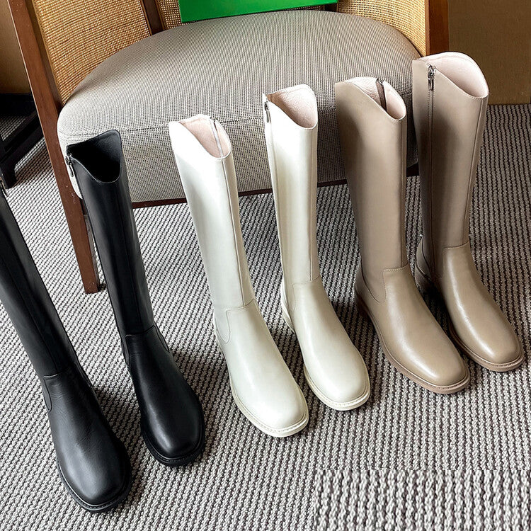 Karin Luna In Stock  Cowhide Niche Versatile Style Knight Boots