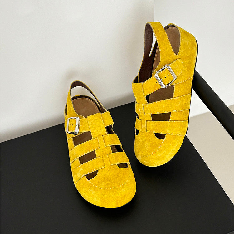 Karin Luna Full Layer Inside and Out~Basic Versatile Perforated Round Toe Birkenstock Shoes