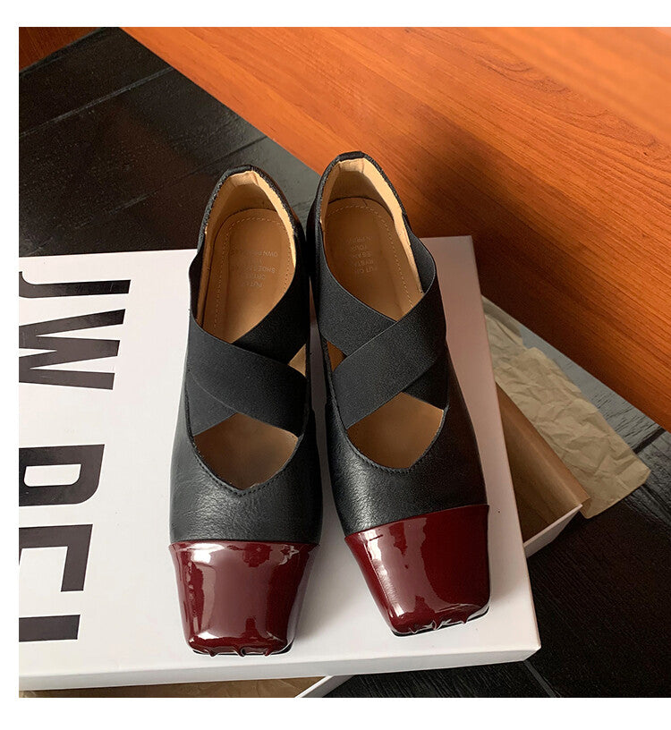 Karin Luna In Stock  Spot Goods  Lost in a Flash~Full Grain Leather Inside and Out Pig Nose Style Mainly Recommended Popular Ballet Shoes