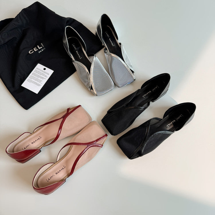 Karin Luna In Stock Spot Goods  Square Toe Mesh Sandals