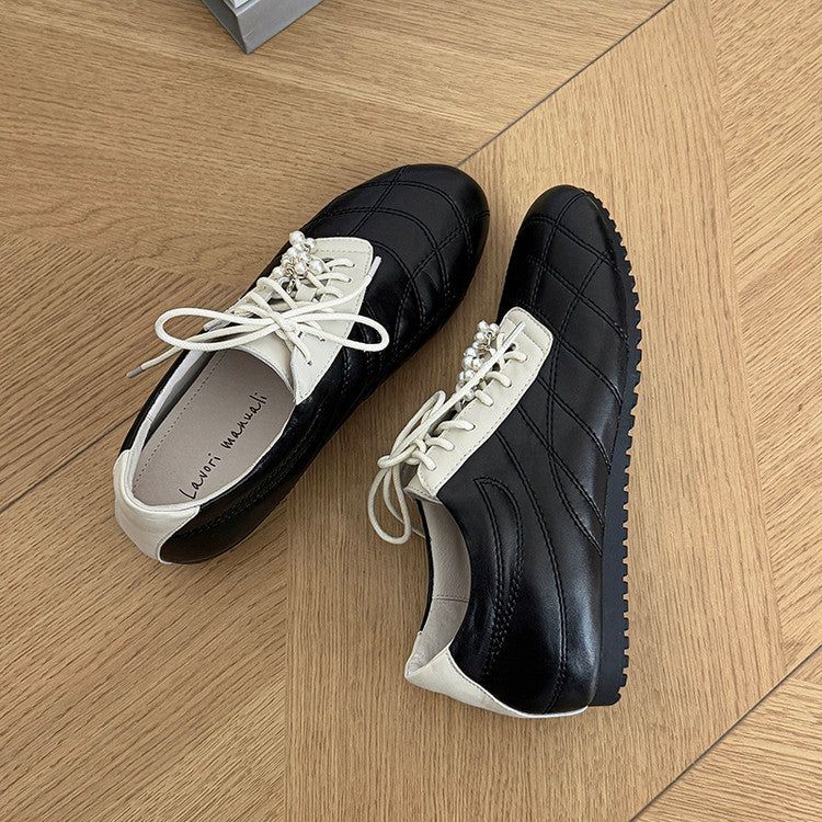 Karin Luna Casual Shoes Series~  In stock Xiaohongshu Hot-Selling Lace-Up Thick-Soled Deep Mouth Single Shoes