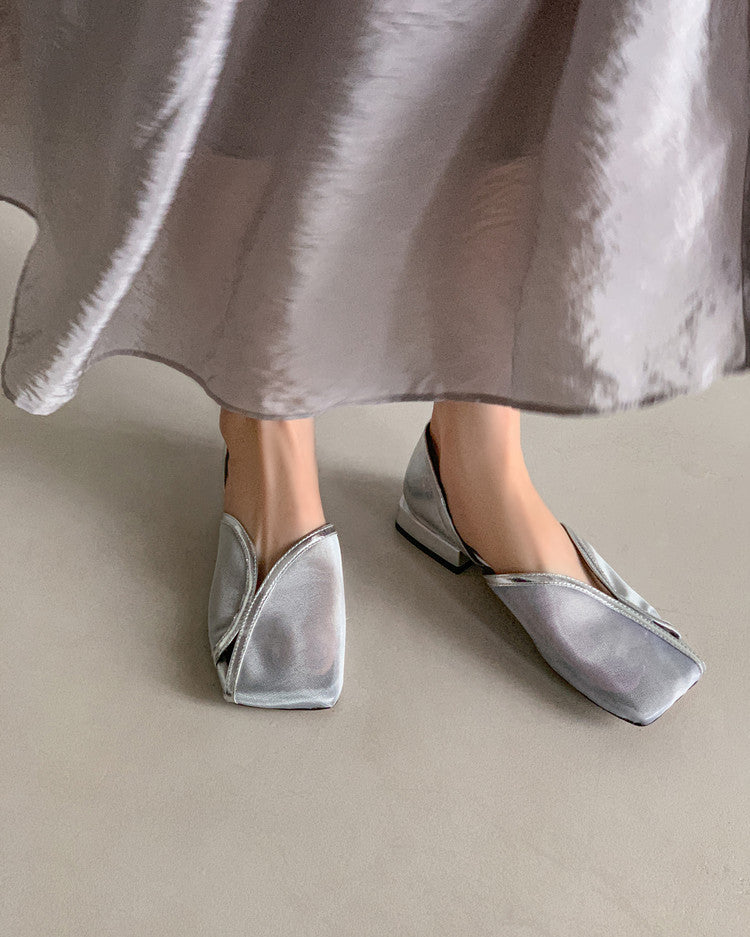 Karin Luna In Stock Spot Goods  Square Toe Mesh Sandals