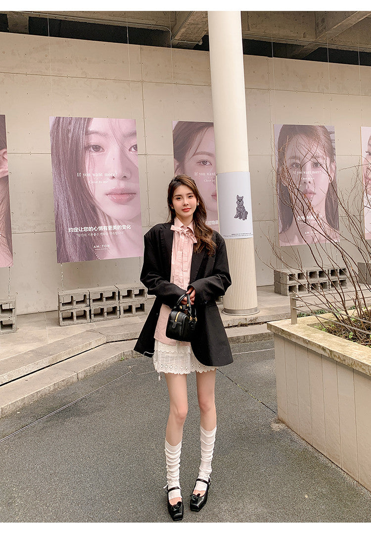 Karin Luna In Stock Spot Goods  Vintage Three-Dimensional Camellia Square-Toed Mary Jane Shoes