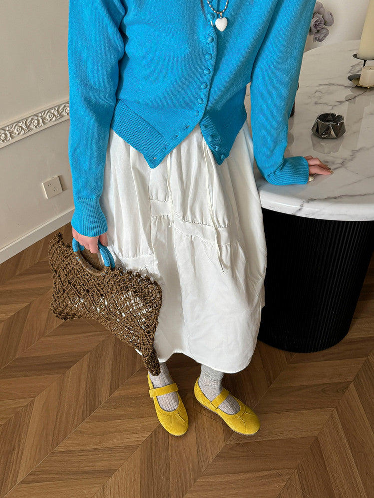 Karin Luna Casual Shoes Series~  In Stock In Stock Magic Tape Round Toe Internal Height Increase Single Strap Flats