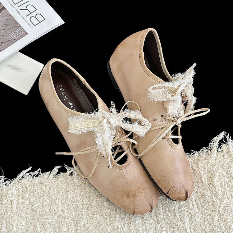 Karin Luna In Stock In Stock  Xiaohongshu Hot Sale Full Leather Round Toe Deep Mouth Single Shoes