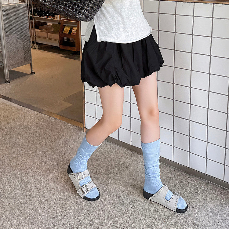 Karin Luna In Stock Spot Goods Casual Thick-Soled Belt Buckle Slippers