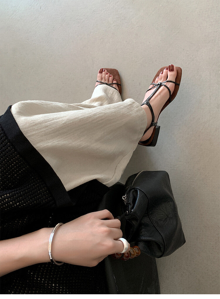 Karin Luna Bestseller Popular Featured products a Large Number of Spot Goods  Comes with data included  Thin Strap T Word Sandals