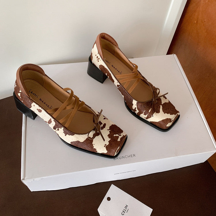 Karin Luna Hot Item Hot Item Xiaohongshu Hot Item  Comes with Bowknot Mary Jane Flats