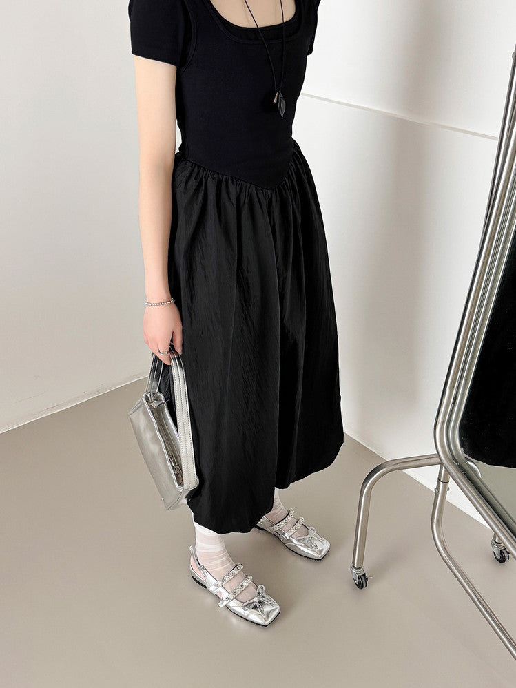 Karin Luna In Stock In Stock  Square Toe Bowknot Pearl Strap Closed-Toe Sandals